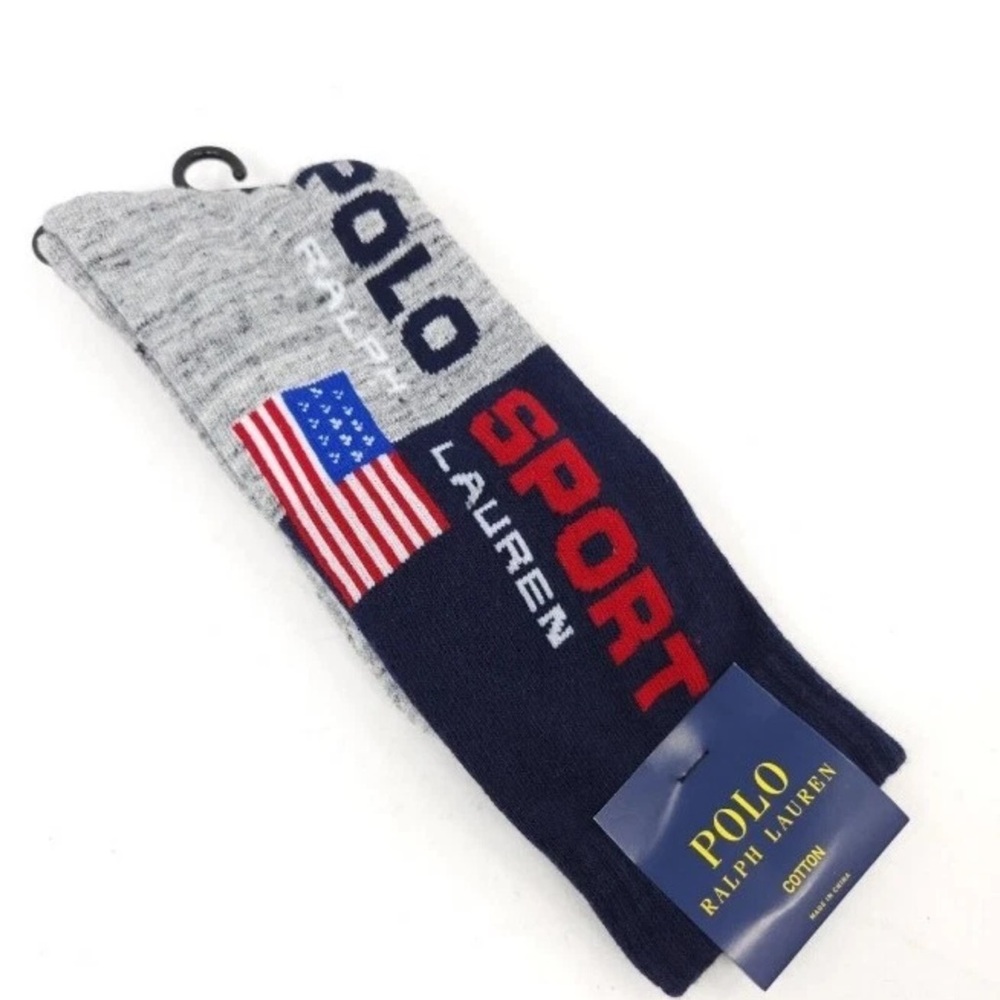 Ralph Lauren Men's Athletic Socks in Gray and Navy - Picture 6 of 6